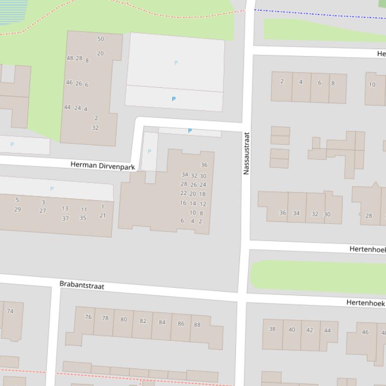 Kaart van de Nassaustraat.