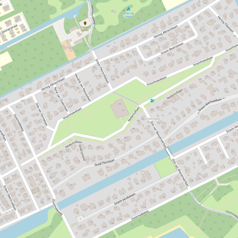 Kaart van de Nederhoflaan.