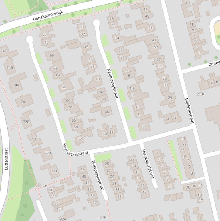 Kaart van de Neercasselstraat.