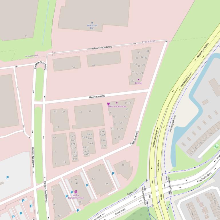 Kaart van de Neerloopweg.