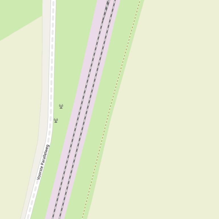 Kaart van de Neerveldsweg.