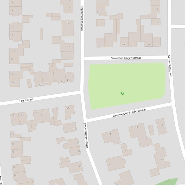 Kaart van de Negenmorgenstraat.