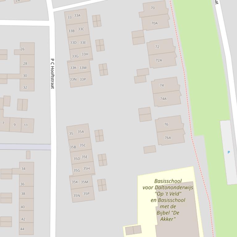 Kaart van de Nel Veermanhof.