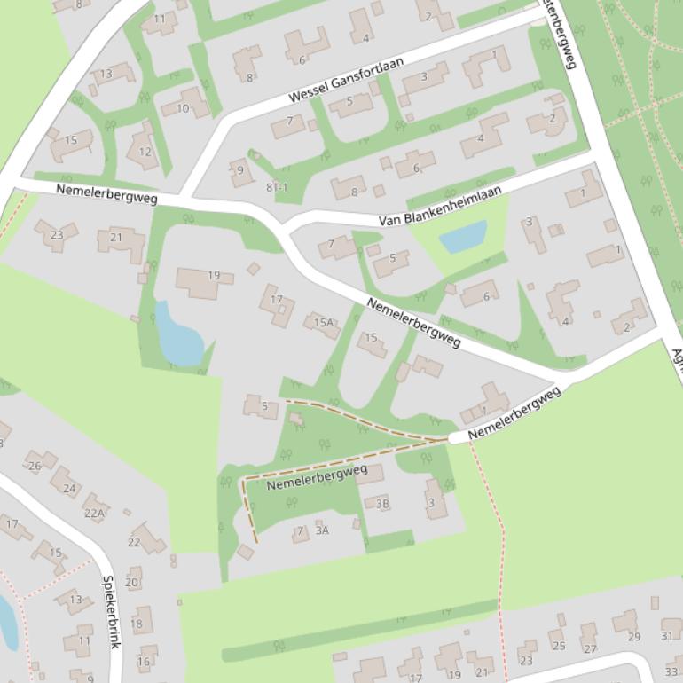 Kaart van de Nemelerbergweg.