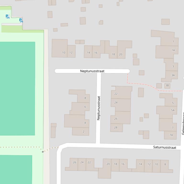 Kaart van de Neptunusstraat.