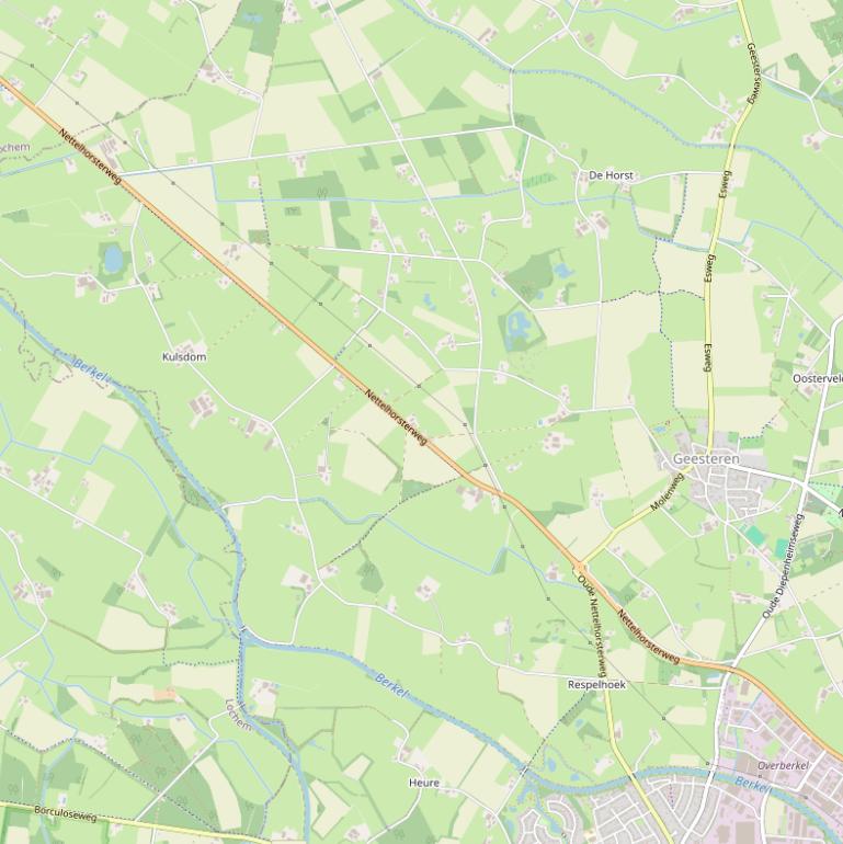 Kaart van de Nettelhorsterweg.