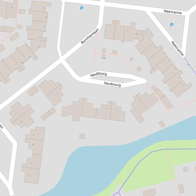 Kaart van  Neubourg.