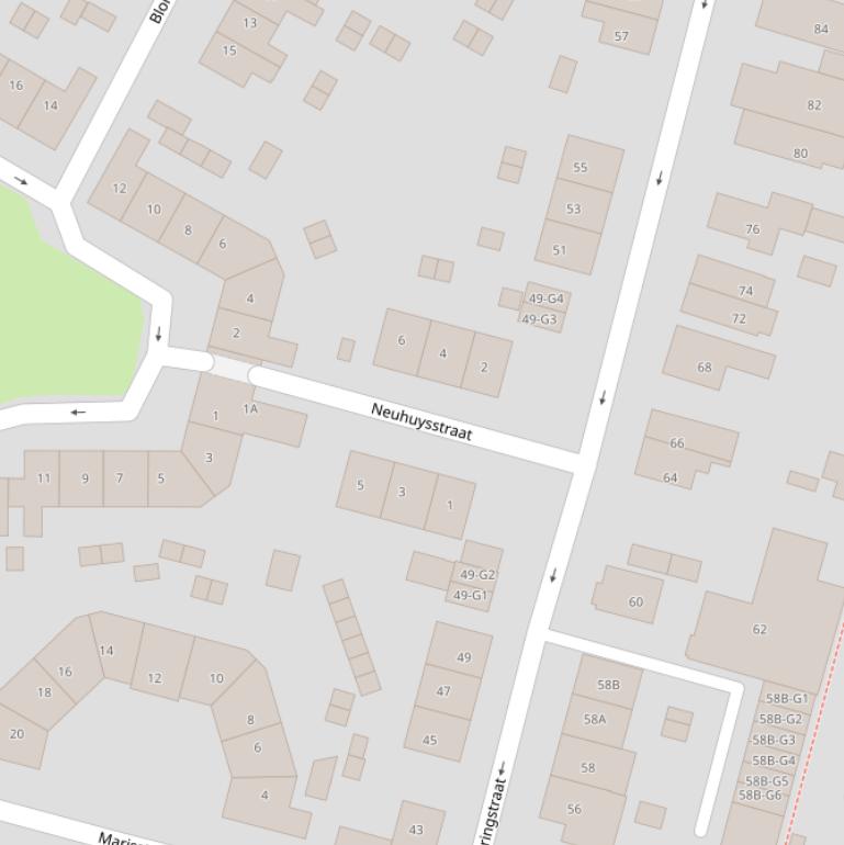 Kaart van de Neuhuysstraat.