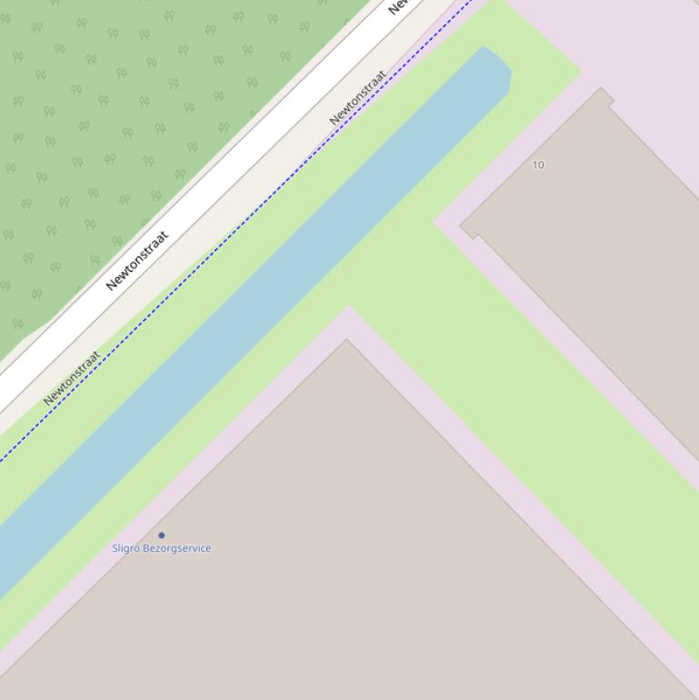 Kaart van de Newtonstraat.