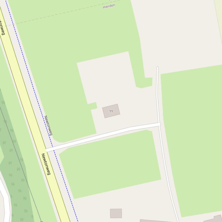 Kaart van de Newtonweg.