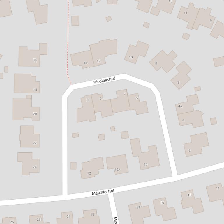 Kaart van de Nicolaashof.