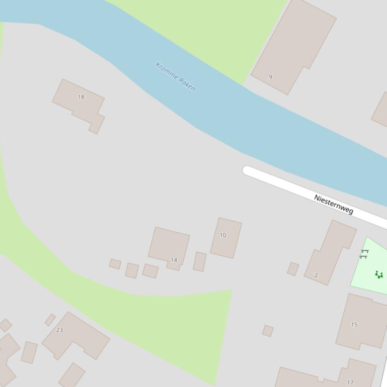 Kaart van de Niesternweg.