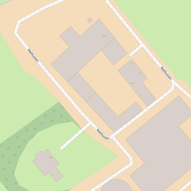 Kaart van  Niethuizen.