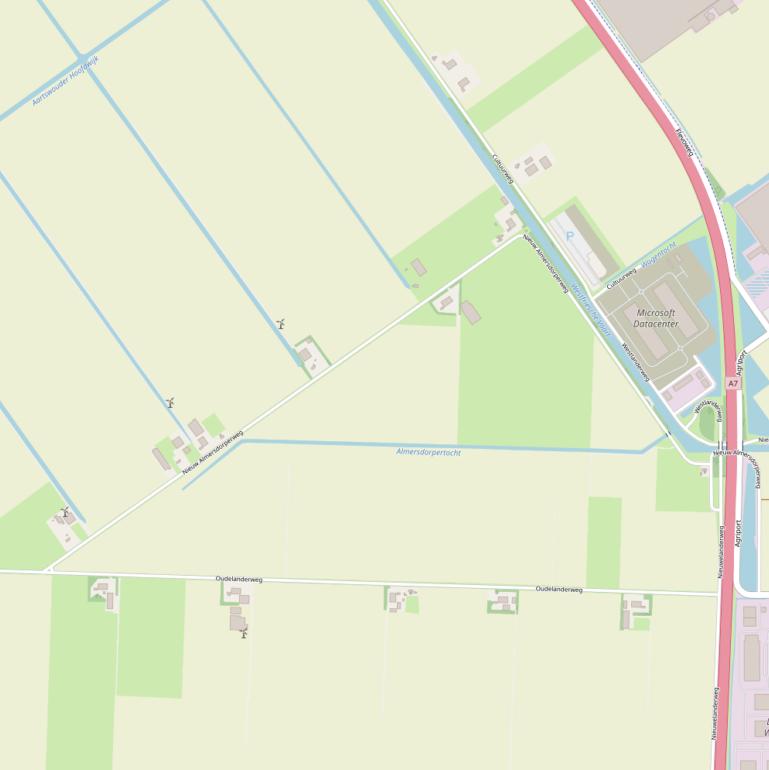 Kaart van de Nieuw Almersdorperweg.