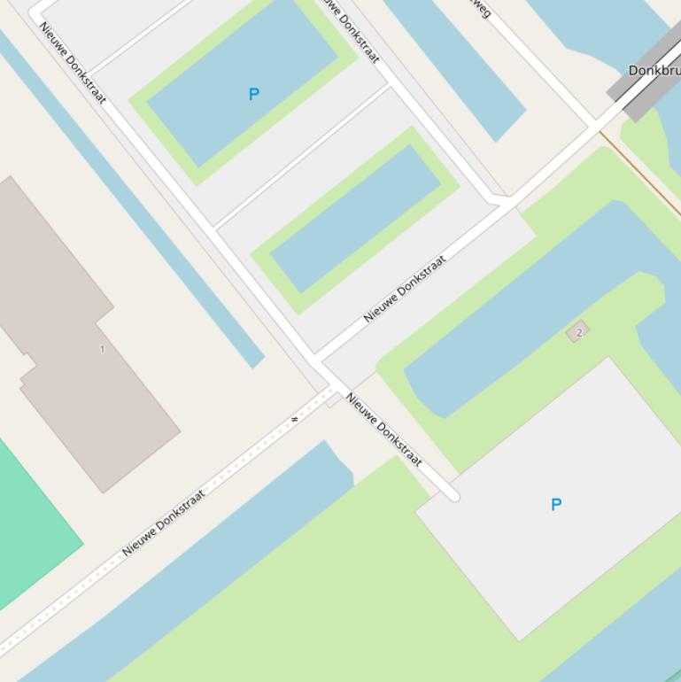 Kaart van de Nieuwe Donkstraat.
