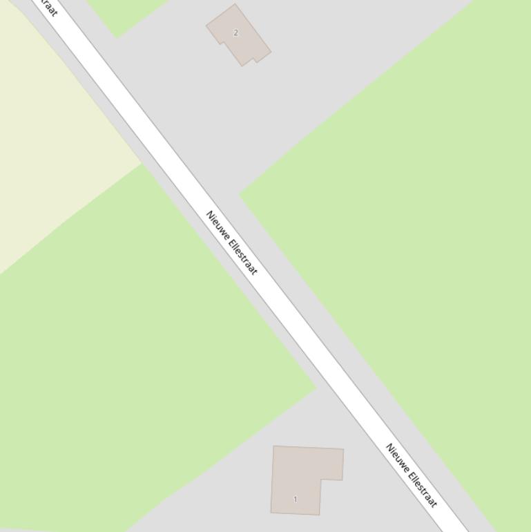 Kaart van de Nieuwe Ellestraat.