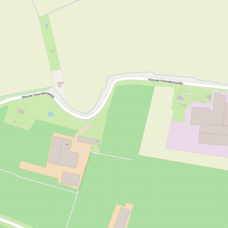 Kaart van de Nieuwe Hoondertsedijk.