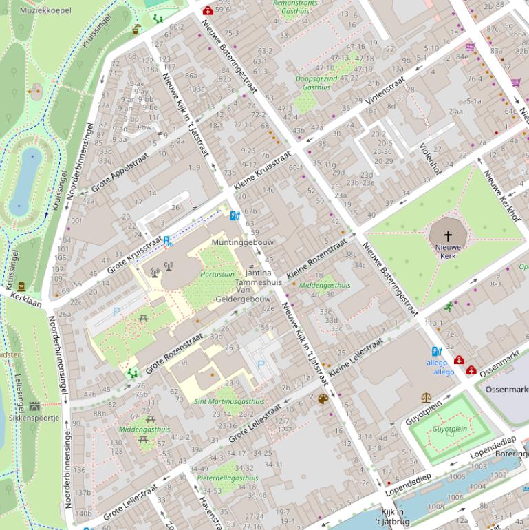 Kaart van de Nieuwe Kijk in ’t Jatstraat.