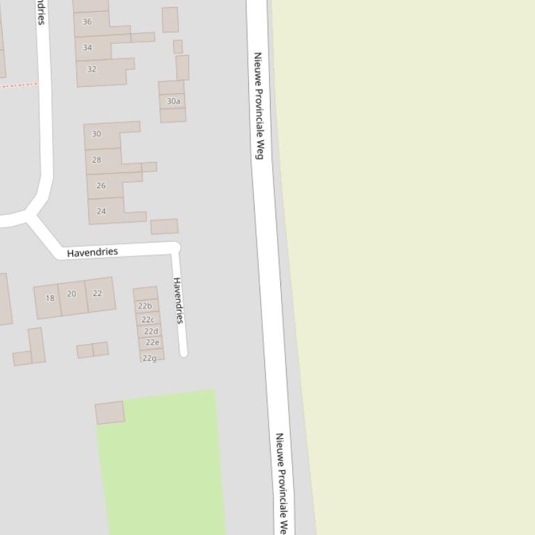 Kaart van de Nieuwe Provincieweg.