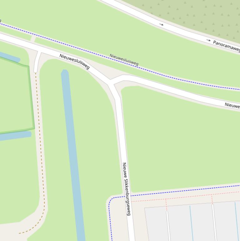 Kaart van de Nieuwe Slikkenburgseweg.