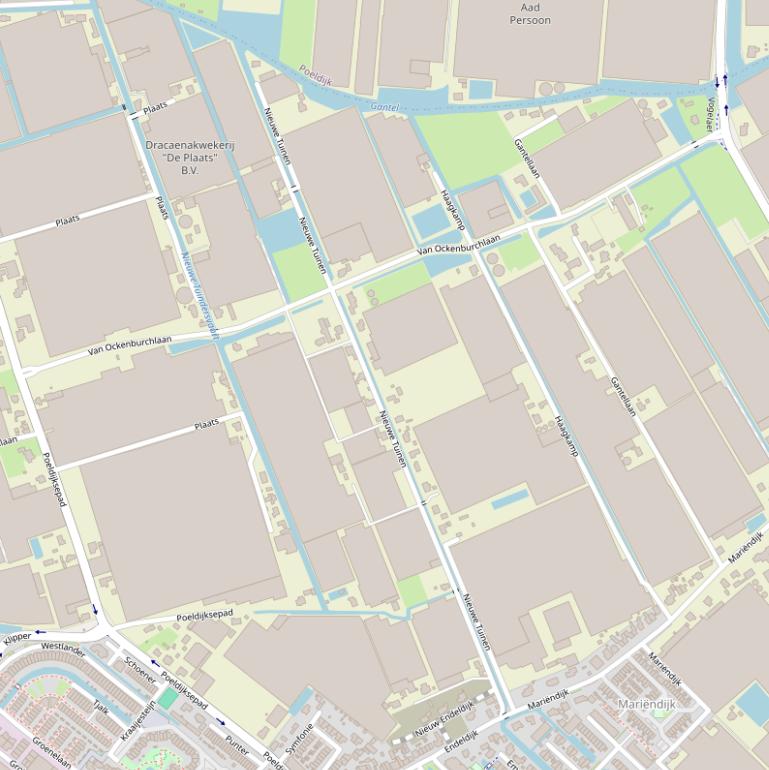 Kaart van  Nieuwe Tuinen.