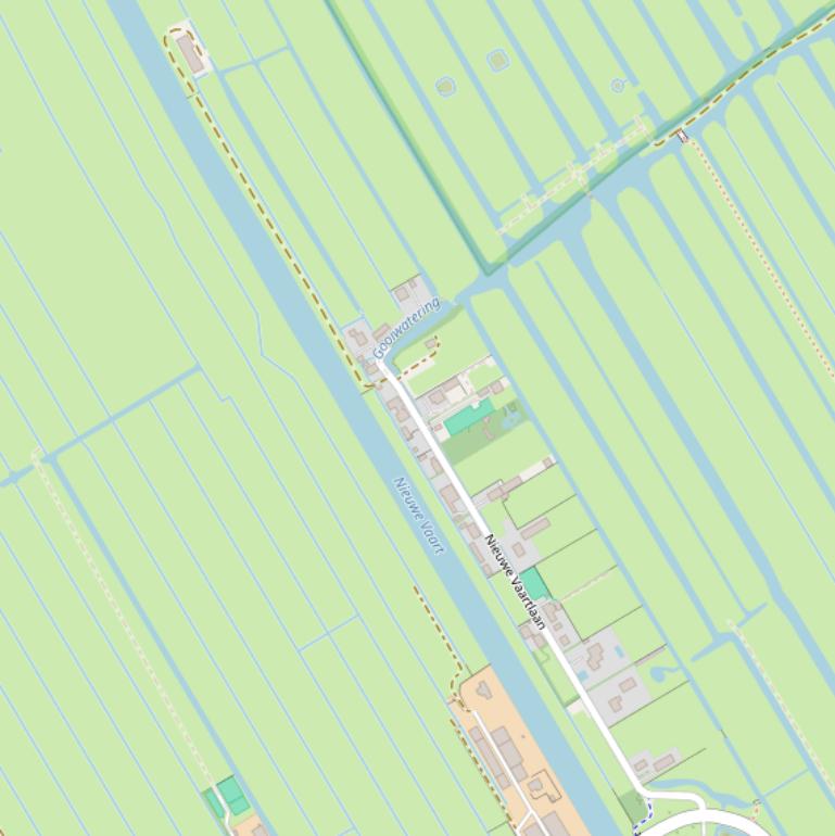 Kaart van de Nieuwe Vaartlaan.