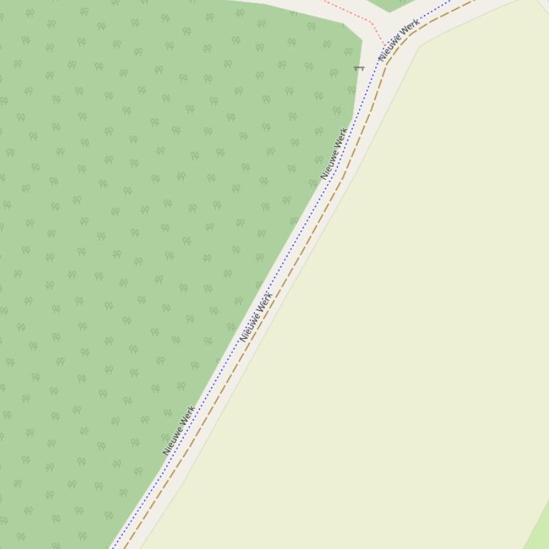 Kaart van  Nieuwe Werk.