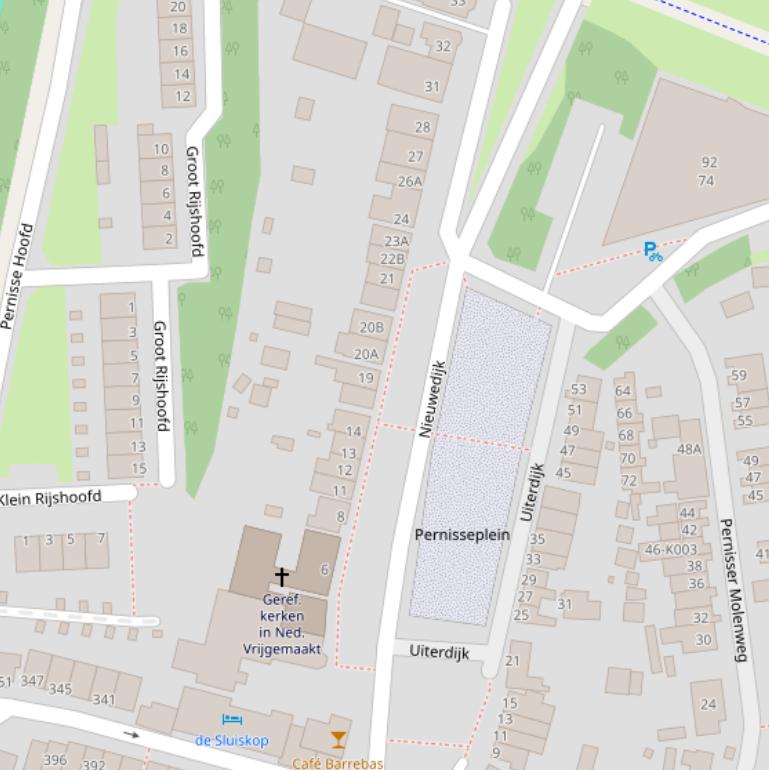 Kaart van de Nieuwedijk.