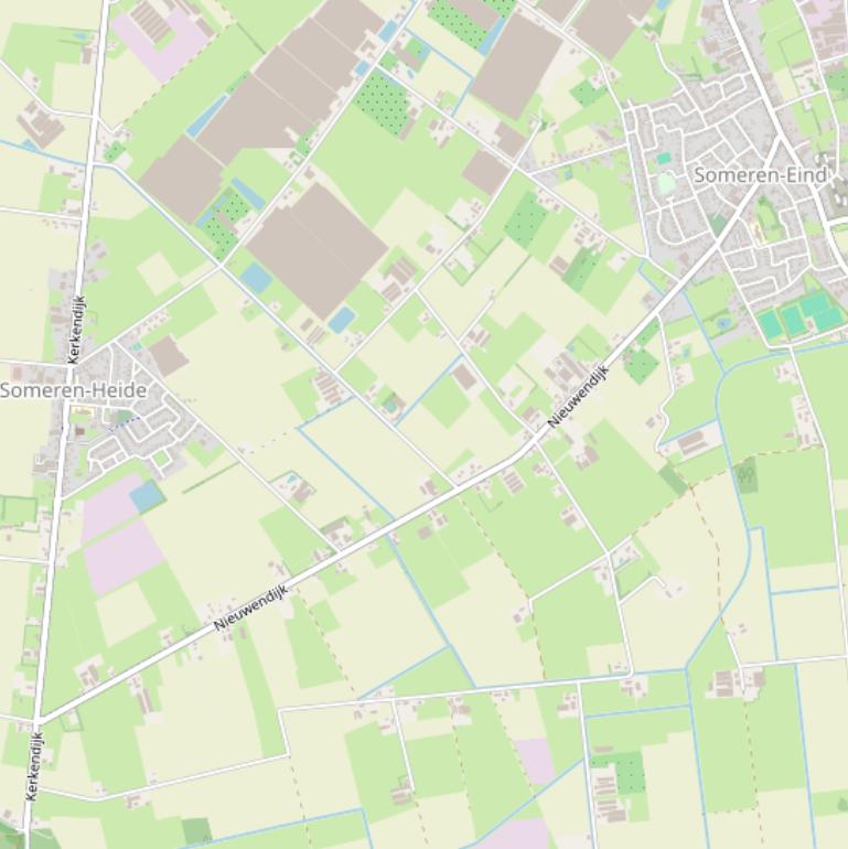 Kaart van de Nieuwendijk.