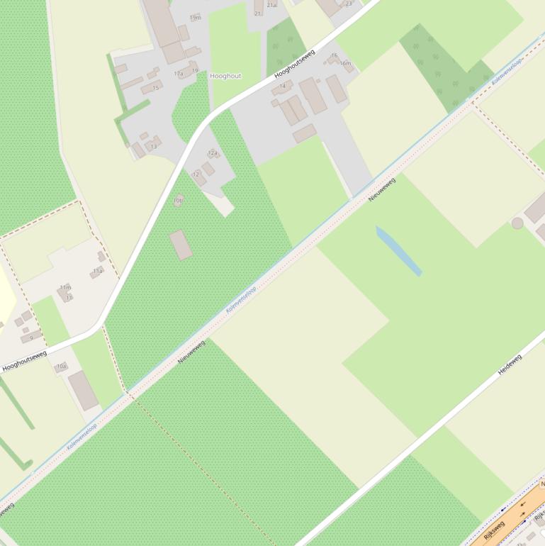 Kaart van de Nieuweweg.