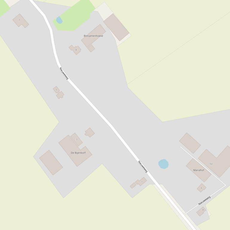 Kaart van de Nieuweweg.