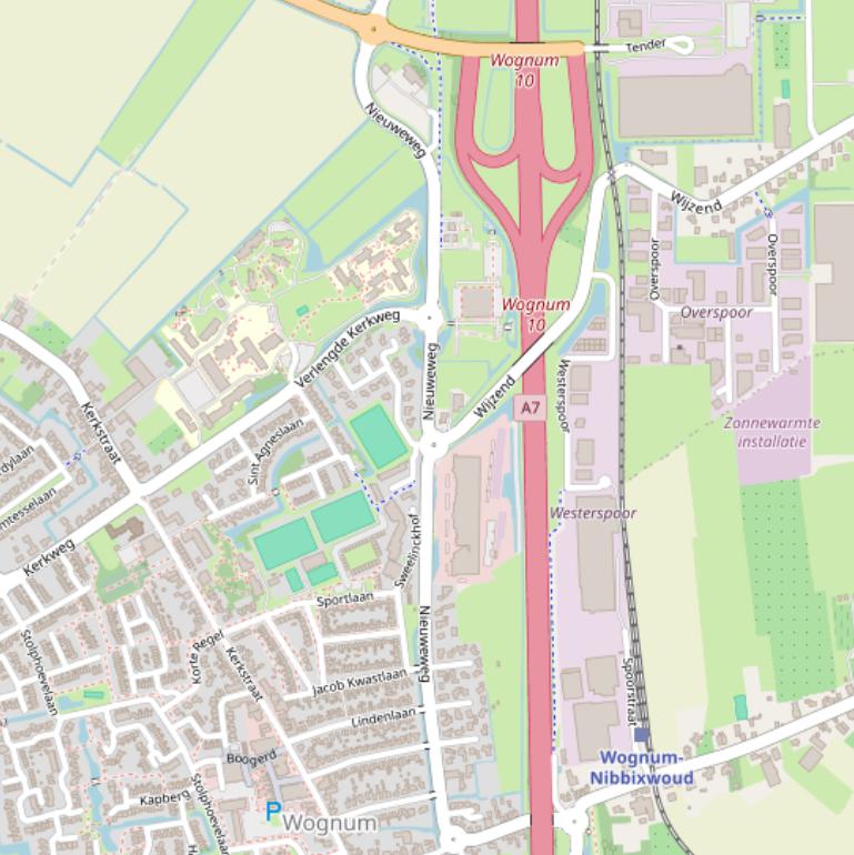 Kaart van de Nieuweweg.