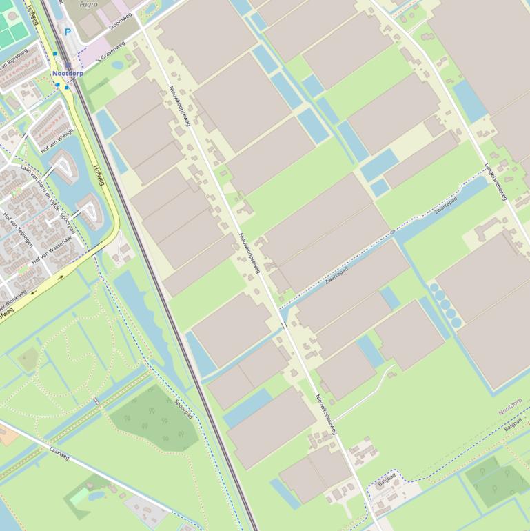 Kaart van de Nieuwkoopseweg.