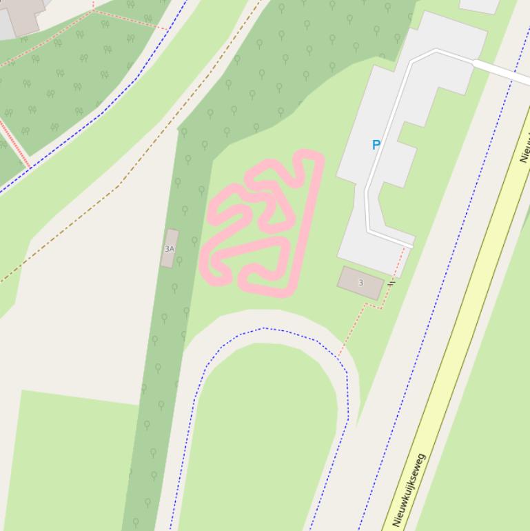 Kaart van de Nieuwkuijkseweg.