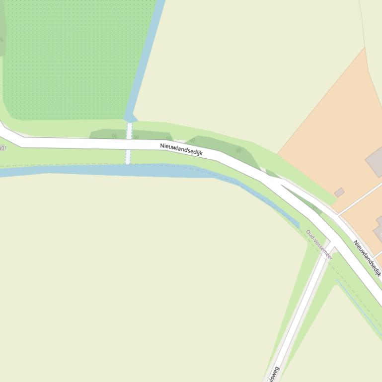 Kaart van de Nieuwlandsedijk.