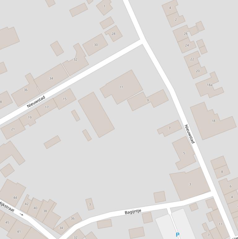 Kaart van  Nieuwstad.