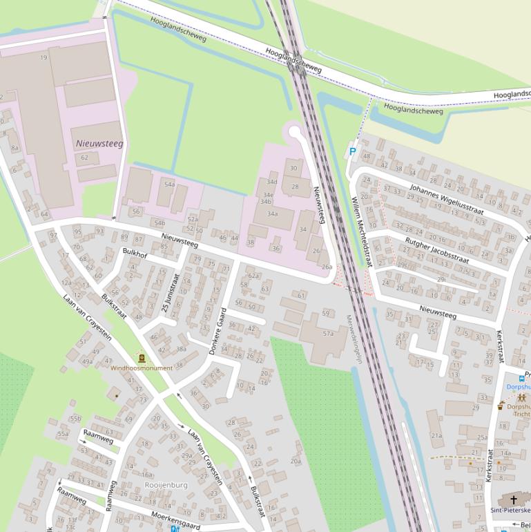 Kaart van de Nieuwsteeg.