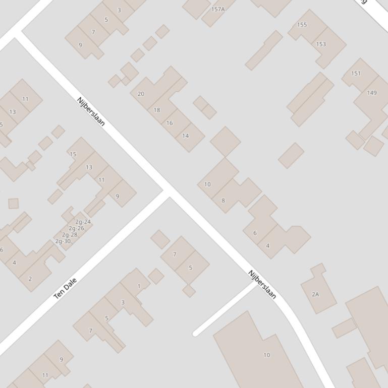 Kaart van de Nijberslaan.