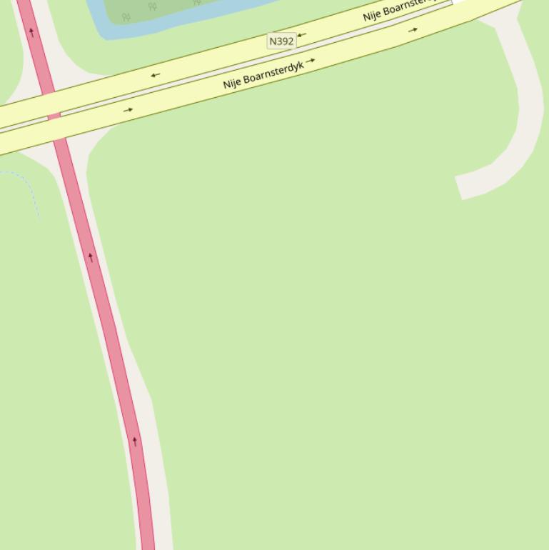 Kaart van  Nije Boarnsterdyk.