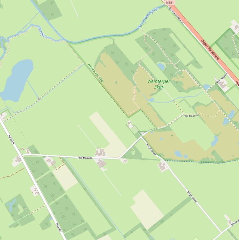 Kaart van  Nije Heawei.