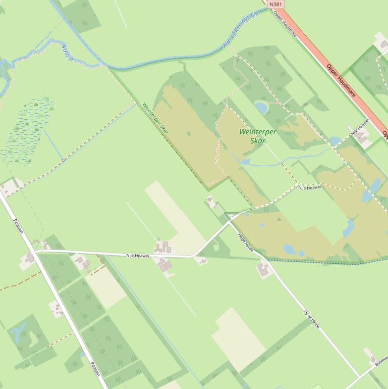 Kaart van  Nije Heawei.