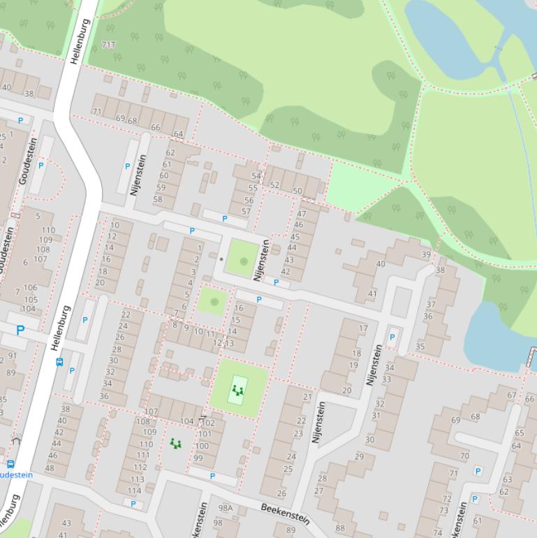 Kaart van  Nijenstein.