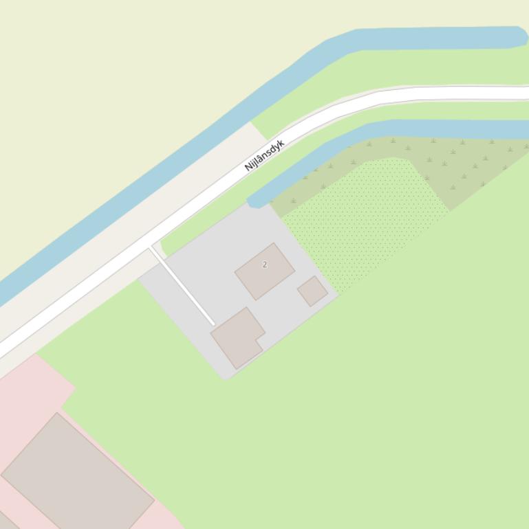 Kaart van  Nijlânsdyk.