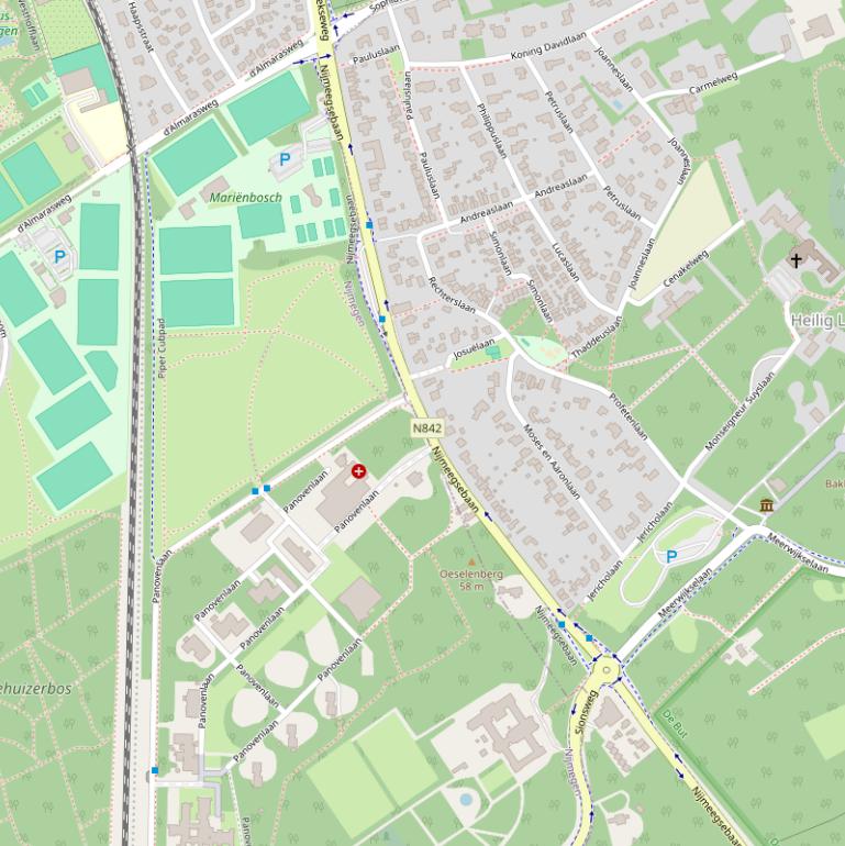 Kaart van  Nijmeegsebaan.