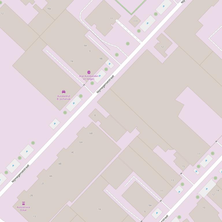 Kaart van de Nijmegensestraat.