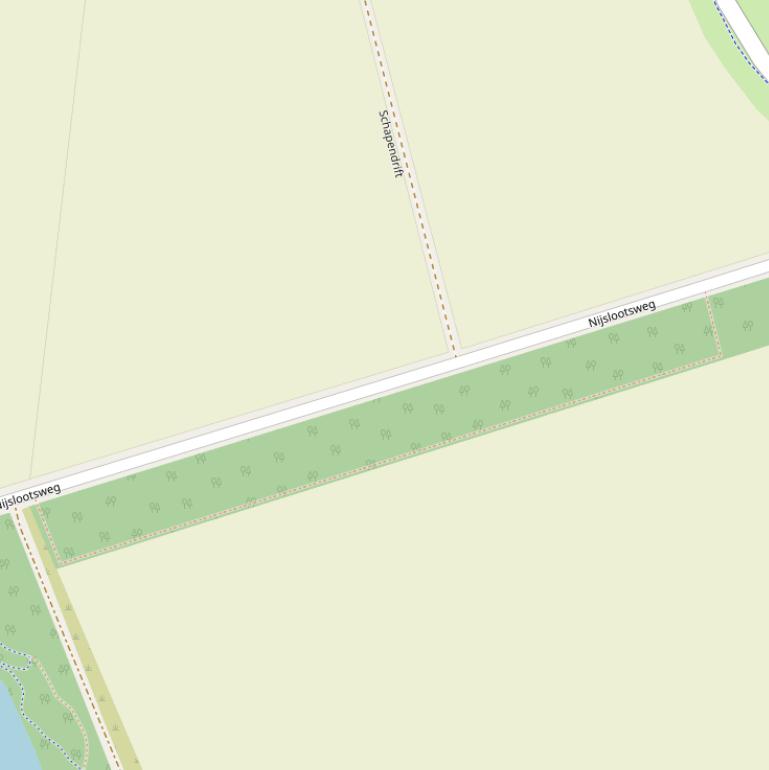 Kaart van de Nijslootsweg.