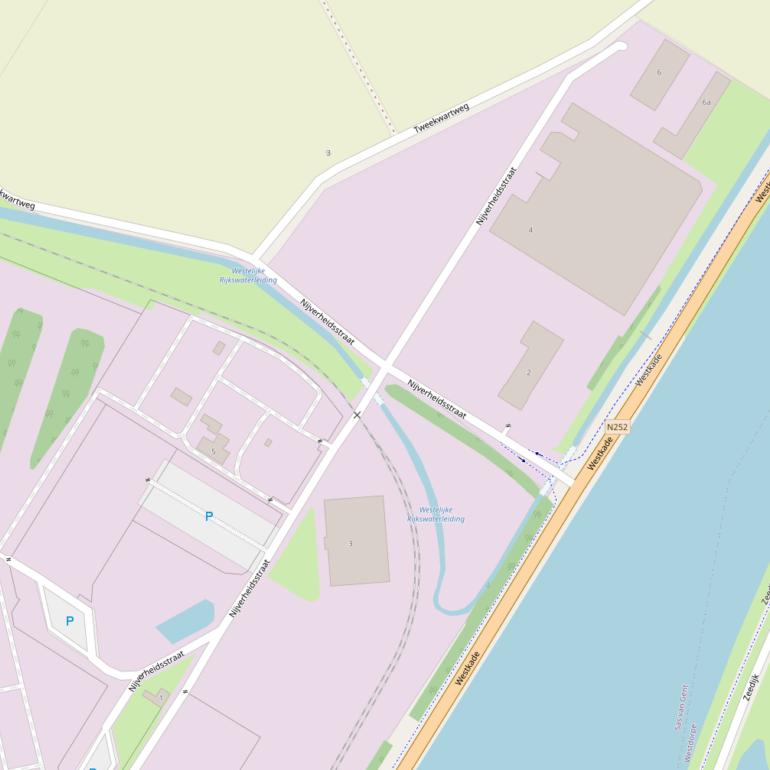 Kaart van de Nijverheidsstraat.