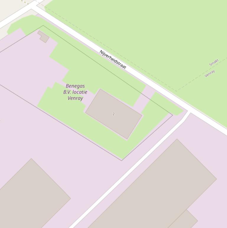 Kaart van de Nijverheidstraat.