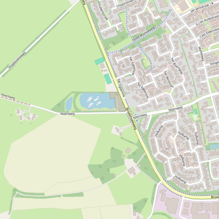 Kaart van de Nitertweg.