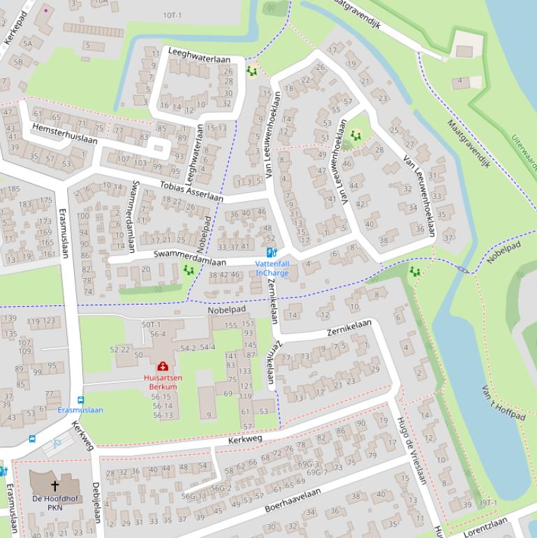 Kaart van het Nobelpad.